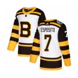 Youth Adidas Boston Bruins #7 Phil Esposito Authentic White 2019 Winter Classic NHL Jersey