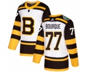Youth Adidas Boston Bruins #77 Ray Bourque Authentic White 2019 Winter Classic NHL Jersey