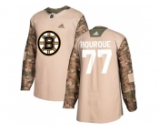 Youth Adidas Boston Bruins #77 Ray Bourque Camo Authentic 2017 Veterans Day Stitched NHL Jersey