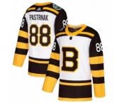Youth Adidas Boston Bruins #88 David Pastrnak Authentic White 2019 Winter Classic NHL Jersey