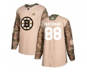 Youth Adidas Boston Bruins #88 David Pastrnak Camo Authentic 2017 Veterans Day Stitched NHL Jersey