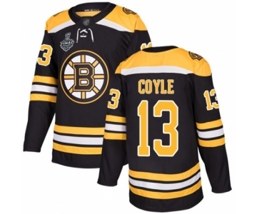 Youth Boston Bruins #13 Charlie Coyle Authentic Black Home 2019 Stanley Cup Final Bound Hockey Jersey