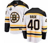 Youth Boston Bruins #40 Tuukka Rask Authentic White Away Fanatics Branded Breakaway 2019 Stanley Cup Final Bound Hockey Jersey