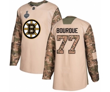 Youth Boston Bruins #77 Ray Bourque Authentic Camo Veterans Day Practice 2019 Stanley Cup Final Bound Hockey Jersey
