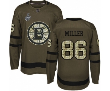 Youth Boston Bruins #86 Kevan Miller Authentic Green Salute to Service 2019 Stanley Cup Final Bound Hockey Jersey