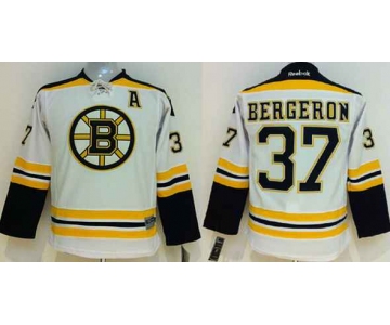 youth nhl boston bruins #37 bergeron white[patch A]