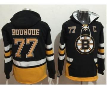 Boston Bruins #77 Ray Bourque Black Name & Number Pullover NHL Hoodie