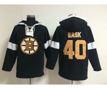 nhl jerseys boston bruins #40 rask black-white[pullover hooded sweatshirt]