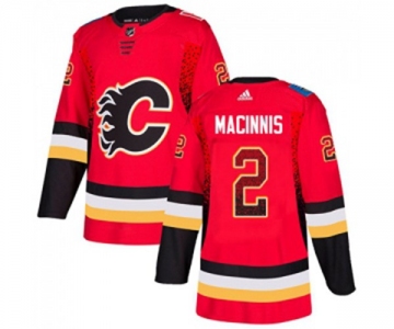 Calgary Flames #2 Al MacInnis Authentic Red Drift Fashion Hockey Jersey