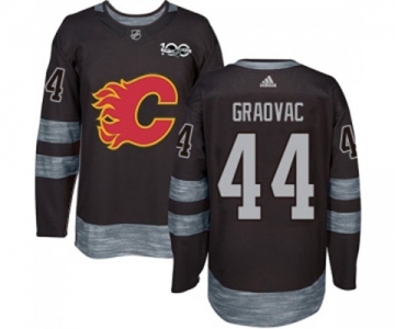 Calgary Flames #44 Tyler Graovac Authentic Black 1917-2017 100th Anniversary Hockey Jersey