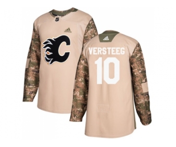 Men Adidas Calgary Flames #10 Kris Versteeg Camo Authentic 2017 Veterans Day Stitched NHL Jersey