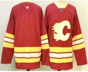 Men's Calgary Flames Blank Red Authentic Jersey
