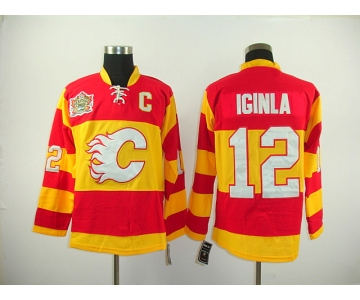 nhl calgary flames #12 iginla  red(winter classic)