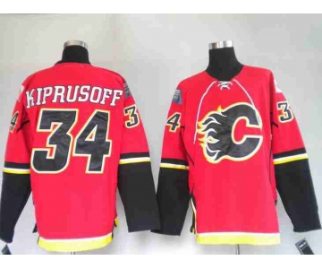 nhl calgary flames #34 kiprusoff red