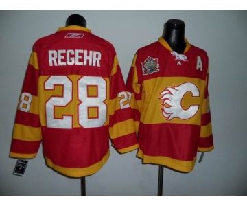 nhl jerseys calgary flames #28 regehr red[winter classic]