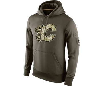 nhl jerseys calgary flames nike green salute to service[pullover hooded sweatshirt]