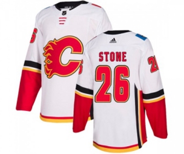 Women Calgary Flames #26 Michael Stone Authentic White Away Hockey Jersey