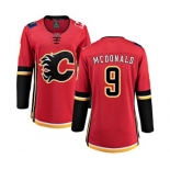 Women Calgary Flames #9 Lanny McDonald Fanatics Branded Red Home Breakaway Hockey Jersey