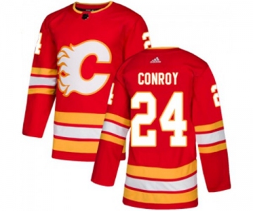 Youth Calgary Flames #24 Craig Conroy Authentic Red Alternate Hockey Jersey