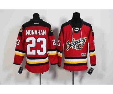 youth nhl jerseys calgary flames #23 monahan red[2015 new]