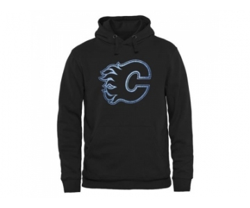 Calgary Flames Black Rinkside Pond Hockey Pullover Hoodie