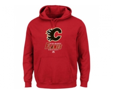 Calgary Flames Majestic Red Critical Victory VIII Fleece Hoodie