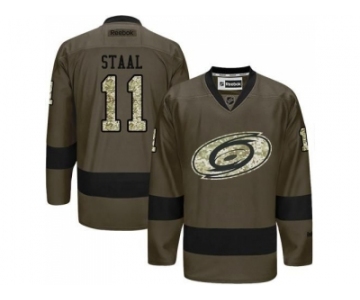 Carolina Hurricanes #11 Jordan Staal Green Salute to Service Stitched NHL Jersey