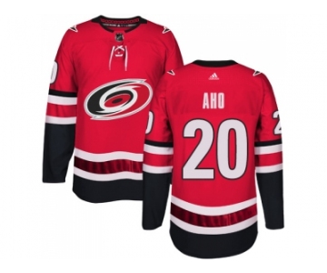 Men Adidas Carolina Hurricanes #20 Sebastian Aho Authentic Red Home NHL Jersey