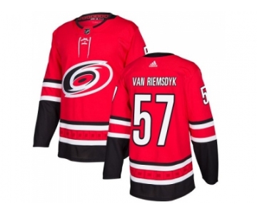 Men Adidas Carolina Hurricanes #57 Trevor Van Riemsdyk Red Home Authentic Stitched NHL Jersey