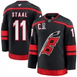 Men's Carolina Hurricanes #11 Jordan Staal Black 2026 Stanley Cup Champions And C Patch Home Stitched Hockey Jersey