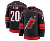 Men's Carolina Hurricanes #20 Sebastian Aho Black 2024-25 Home Stitched Hockey Jersey