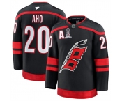 Men's Carolina Hurricanes #20 Sebastian Aho Black 2026 Stanley Cup Champions And A Patch Home Stitched Hockey Jersey Men's Carolina Hurricanes #20 Sebastian Aho Black 2026 Stanley Cup Champions And A Patch Home Stitched Hockey Jersey