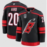 Men's Carolina Hurricanes #20 Sebastian Aho Black 2026 Stanley Cup Final Home Premium Hockey Stitched Jersey Men's Carolina Hurricanes #20 Sebastian Aho Black 2026 Stanley Cup Final Home Premium Hockey Stitched Jersey