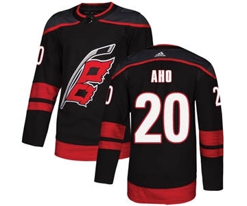 Men's Carolina Hurricanes #20 Sebastian Aho Black Alternate Hockey Jersey