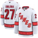 Men's Carolina Hurricanes #27 Nikolaj Ehlers White 2024-25 Away Stitched Hockey Jersey