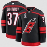 Men's Carolina Hurricanes #37 Andrei Svechnikov Black 2026 Stanley Cup Champions Home Stitched Jersey Men's Carolina Hurricanes #37 Andrei Svechnikov Black 2026 Stanley Cup Champions Home Stitched Jersey