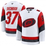 Men's Carolina Hurricanes #37 Andrei Svechnikov White 2025 Away Stitched Hockey Jersey Men's Carolina Hurricanes #37 Andrei Svechnikov White 2025 Away Stitched Hockey Jersey