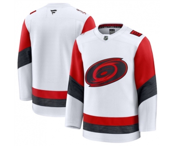 Men's Carolina Hurricanes Blank White 2025 Away Stitched Hockey Jersey