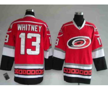 nhl jerseys carolina hurricanes whitney 13# red