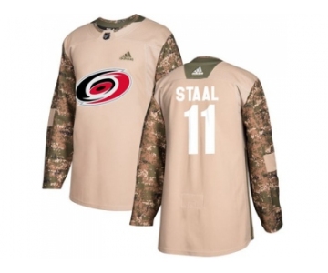 Youth Adidas Carolina Hurricanes #11 Jordan Staal Camo Authentic 2017 Veterans Day Stitched NHL Jersey