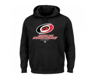 Carolina Hurricanes Majestic Black Critical Victory VIII Fleece Hoodie