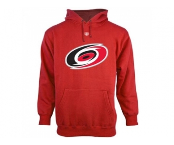 Carolina Hurricanes Red Old Time Hockey Big Logo with Crest Pullover Hoodie