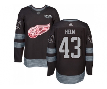 Detroit Red Wings #43 Darren Helm Black 1917-2017 100th Anniversary Stitched NHL Jersey