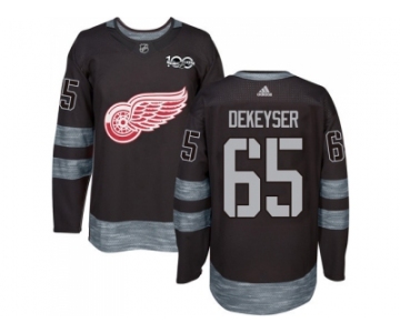 Detroit Red Wings #65 Danny DeKeyser Black 1917-2017 100th Anniversary Stitched NHL Jersey