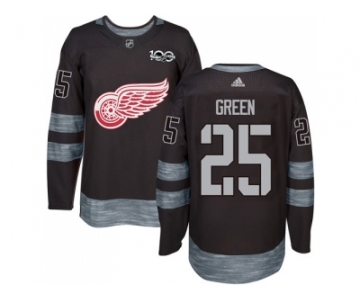 Men Adidas Detroit Red Wings #25 Mike Green Black 1917-2017 100th Anniversary Stitched NHL Jersey