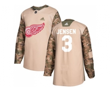 Men Adidas Detroit Red Wings #3 Nick Jensen Camo Authentic 2017 Veterans Day Stitched NHL Jersey