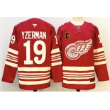 Men's Detroit Red Wings #19 Steve Yzerman Red 2025-26 With C Patch Centennial Premium Stitched Hockey Jersey Men's Detroit Red Wings #19 Steve Yzerman Red 2025-26 With C Patch Centennial Premium Stitched Hockey Jersey