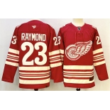 Men's Detroit Red Wings #23 Lucas Raymond Red 2025-26 Centennial Premium Stitched Hockey Jersey Men's Detroit Red Wings #23 Lucas Raymond Red 2025-26 Centennial Premium Stitched Hockey Jersey