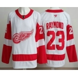 Men's Detroit Red Wings #23 Lucas Raymond White Authentic Jersey Men's Detroit Red Wings #23 Lucas Raymond White Authentic Jersey