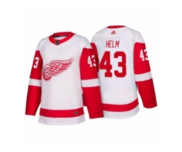Men's Detroit Red Wings #43 Darren Helm White 2017-2018 adidas Hockey Stitched NHL Jersey